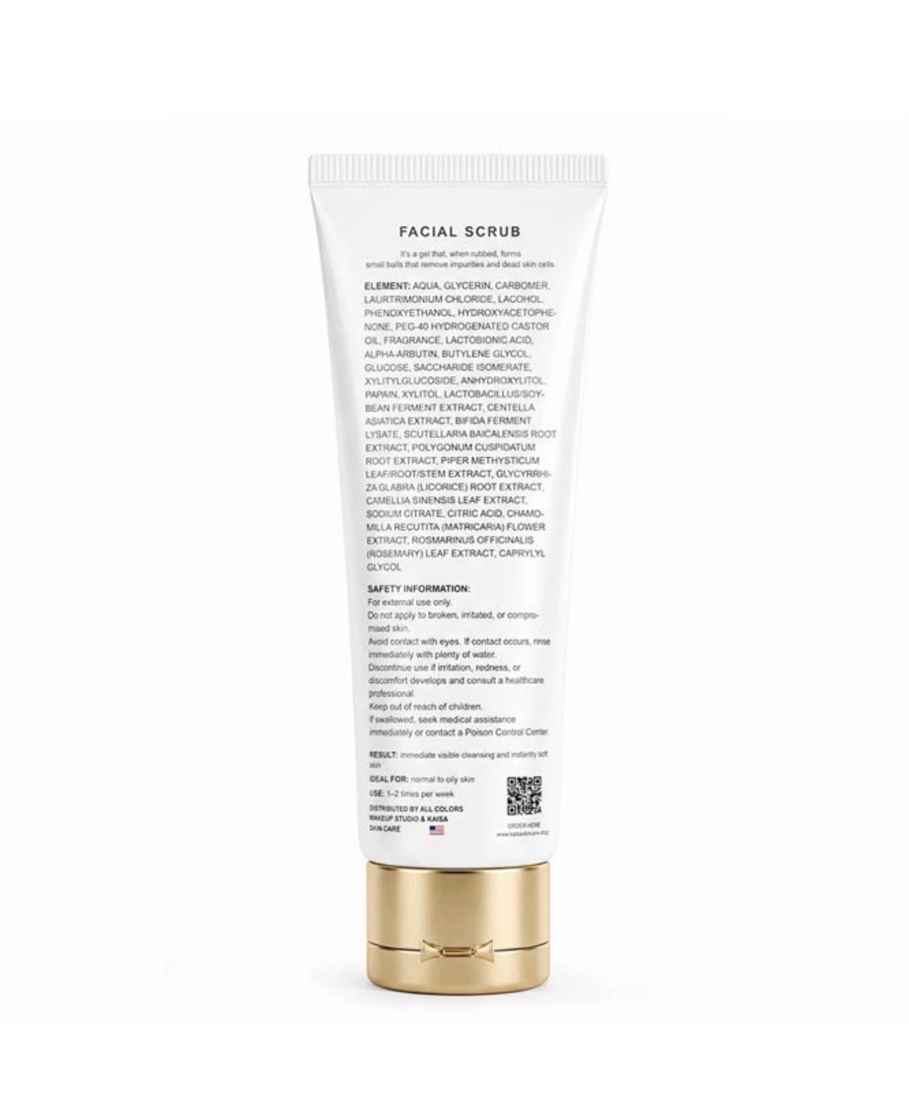 Kaisa Facial Scrub – Exfoliante Facial Instantáneo (150 ml